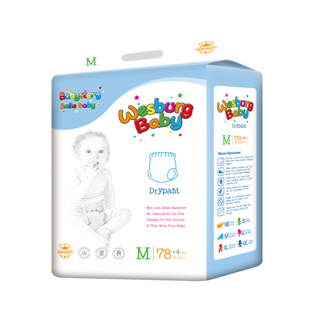Wesburgbaby superdry กางเกงผ้าอ้อมเด็ก ขอบเอวยืด 360° 