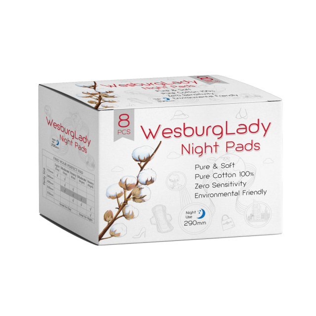 Wesburgผ้าอนามัยสำหรับสุภาพสตรีสำหรับกลางวันและกลางคืน 