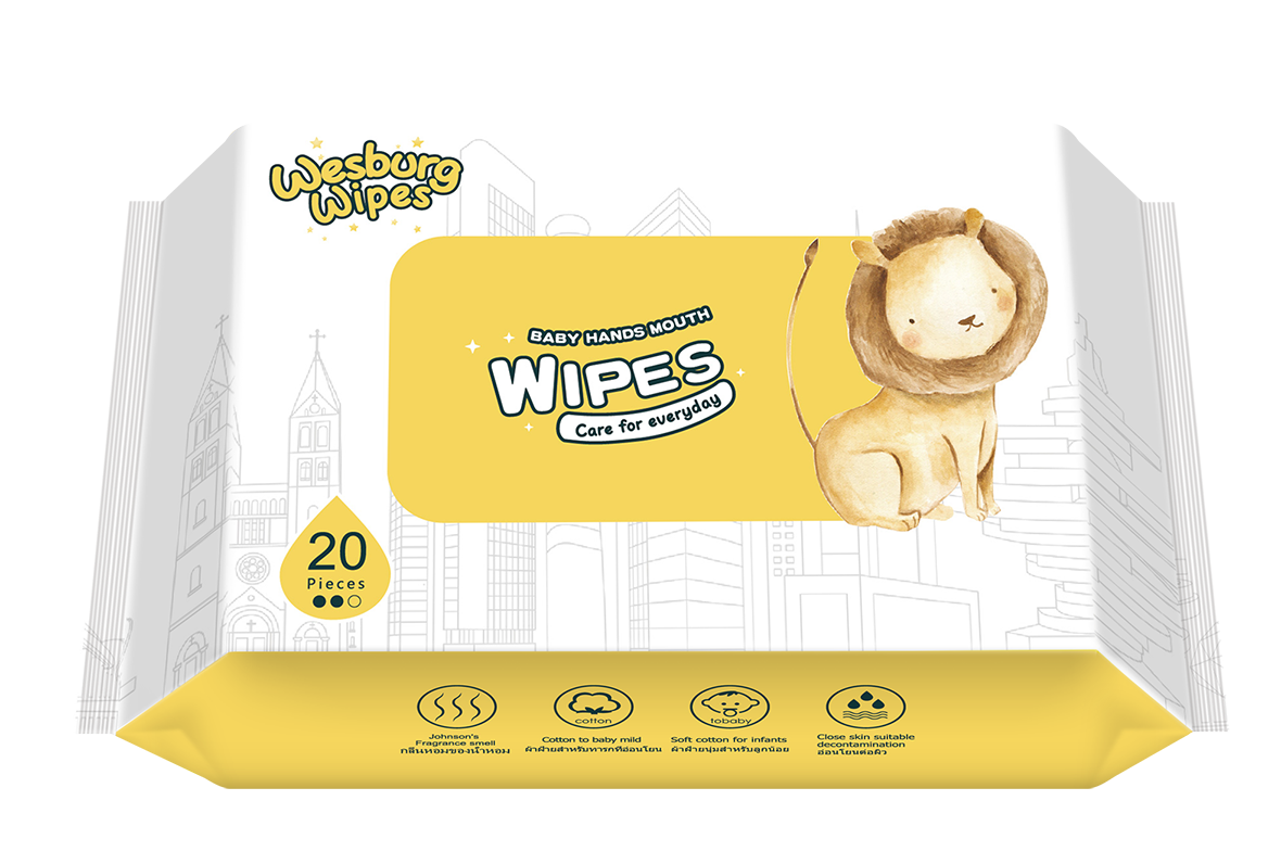 Baby Hands Mouth Skinwipe Care for Every Day Wesburgทิชชู่เปียกจากผู้ผลิตในจีน