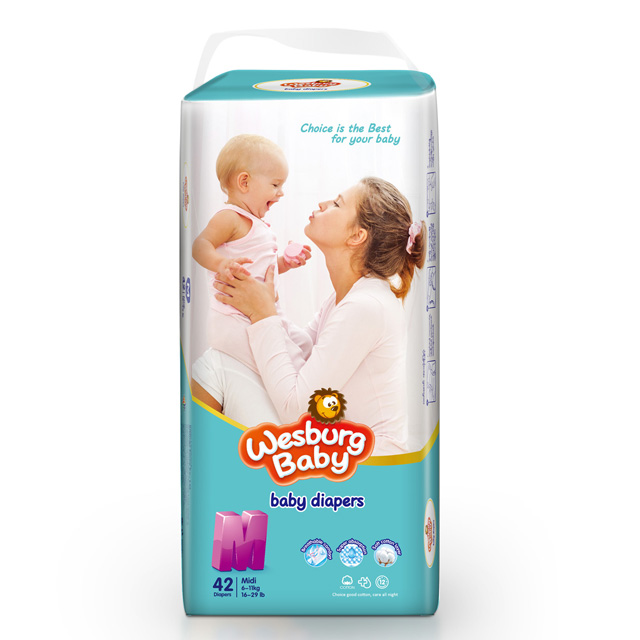Wesburgผ้าอ้อมเด็กแบบขอบเอวยางยืดขนาดใหญ่ 